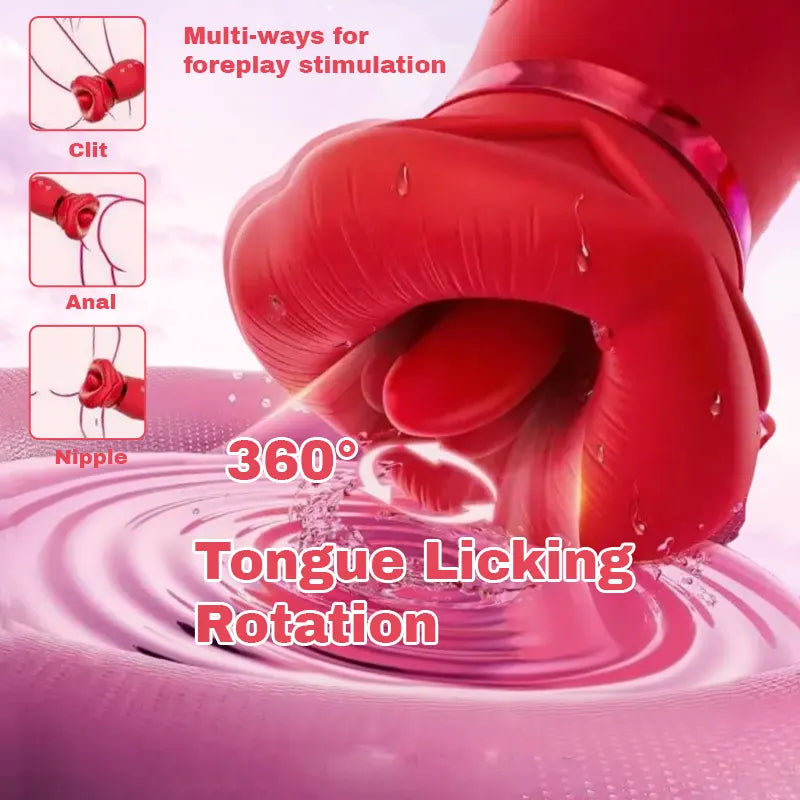 Rose Vibrator for Sucking, Licking