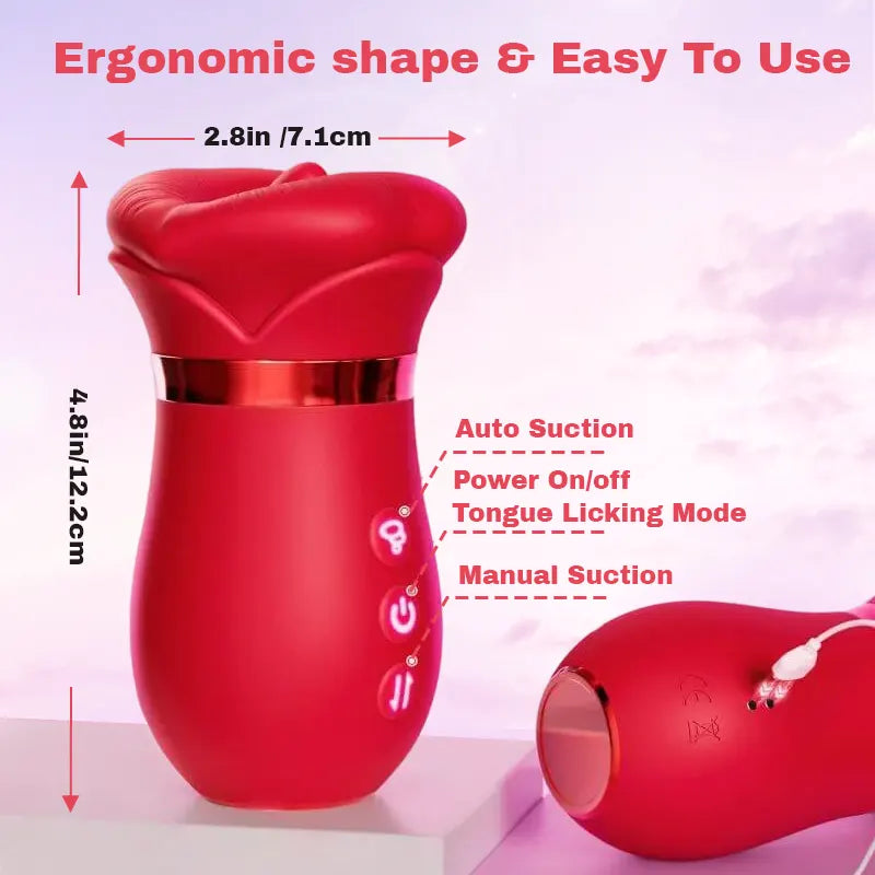 Rose Vibrator for Sucking, Licking