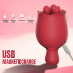 Telescopic Rose Vibrator with Dual Vibration