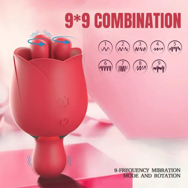 Telescopic Rose Vibrator with Dual Vibration